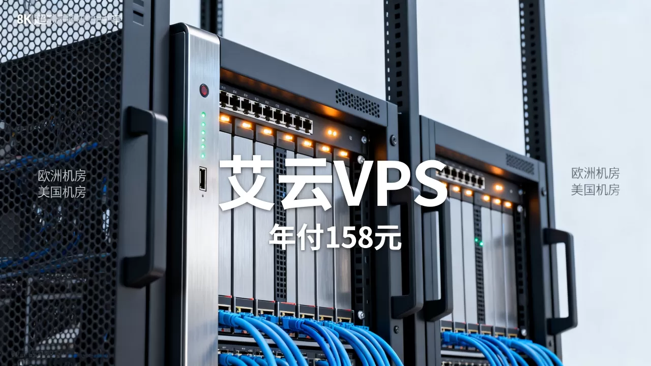 艾云VPS年付低至158元靠谱吗，欧洲美国机房特价服务器推荐