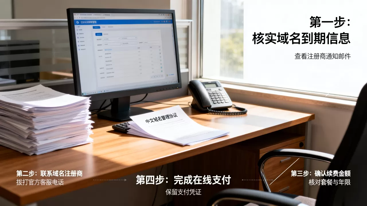 公司接到电话说中文域名到期怎么办？中文域名到期续费流程
