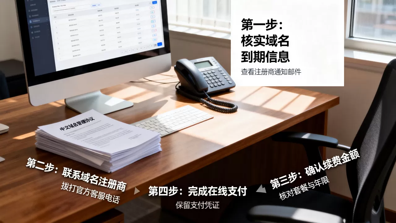 公司接到电话说中文域名到期怎么办？中文域名到期续费流程