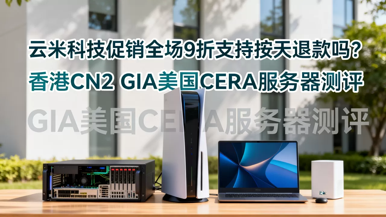 云米科技促销全场9折支持按天退款吗？香港CN2 GIA美国CERA服务器测评