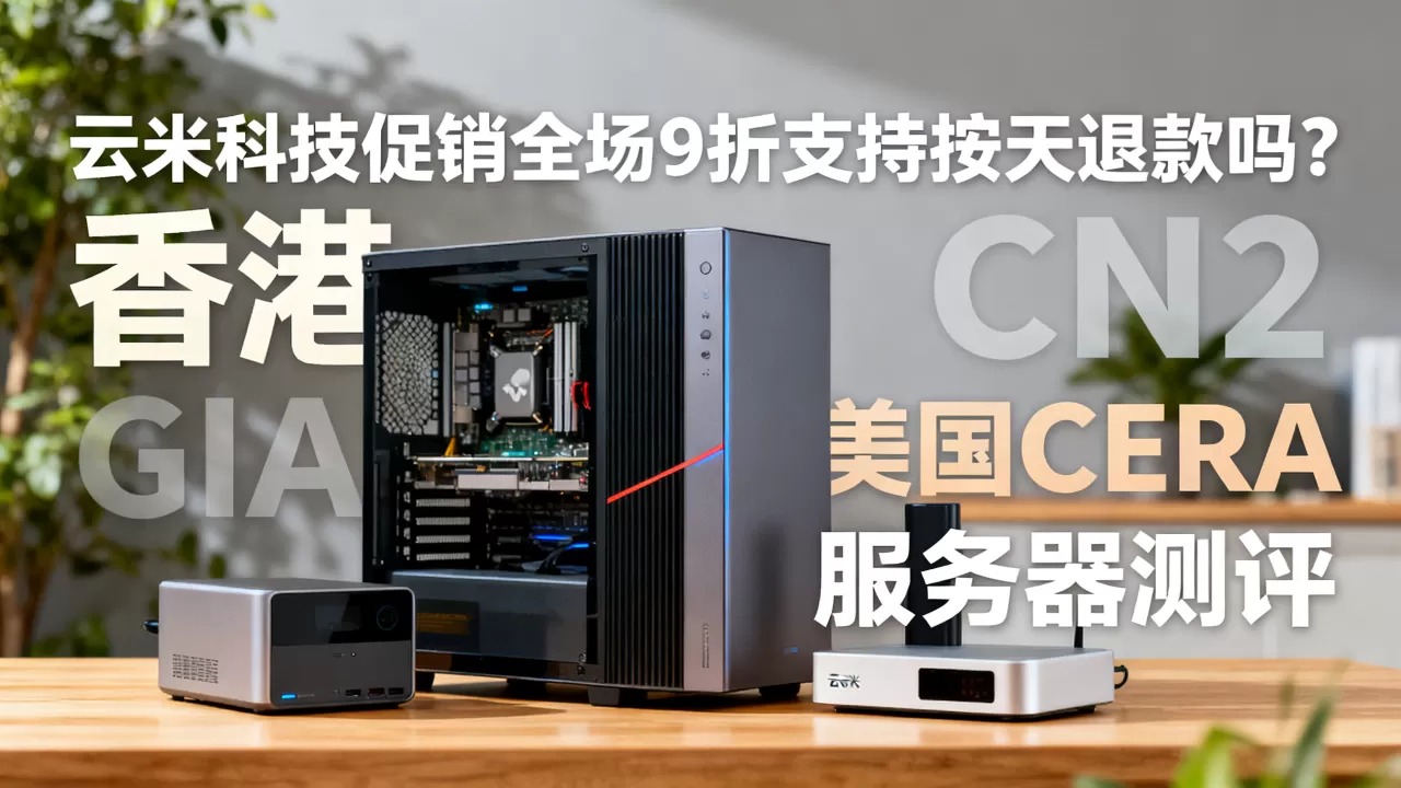 云米科技促销全场9折支持按天退款吗？香港CN2 GIA美国CERA服务器测评
