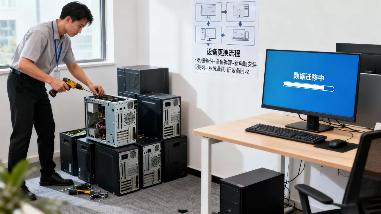 公司计算机批量更换怎么操作？企业电脑批量更换流程