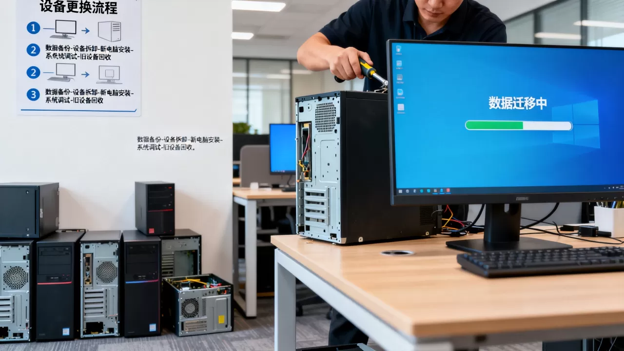 公司计算机批量更换怎么操作？企业电脑批量更换流程