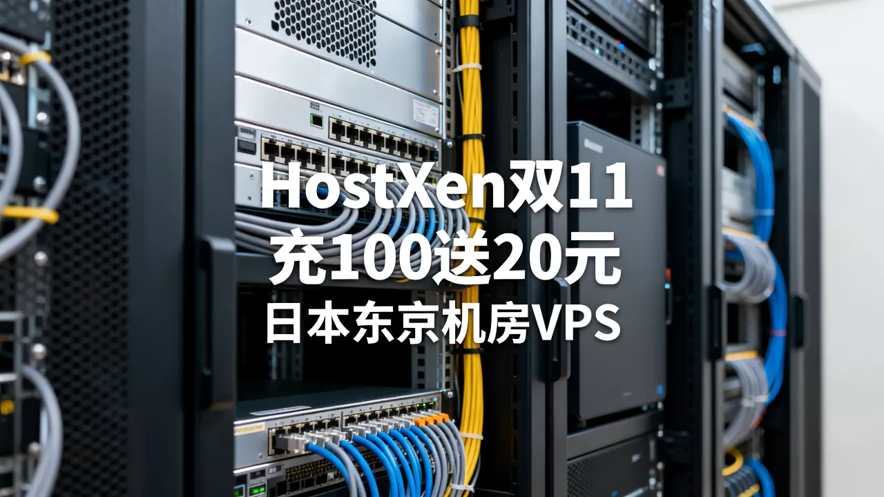 HostXen双11带宽升级充100送20元值得入手吗，日本东京机房VPS推荐