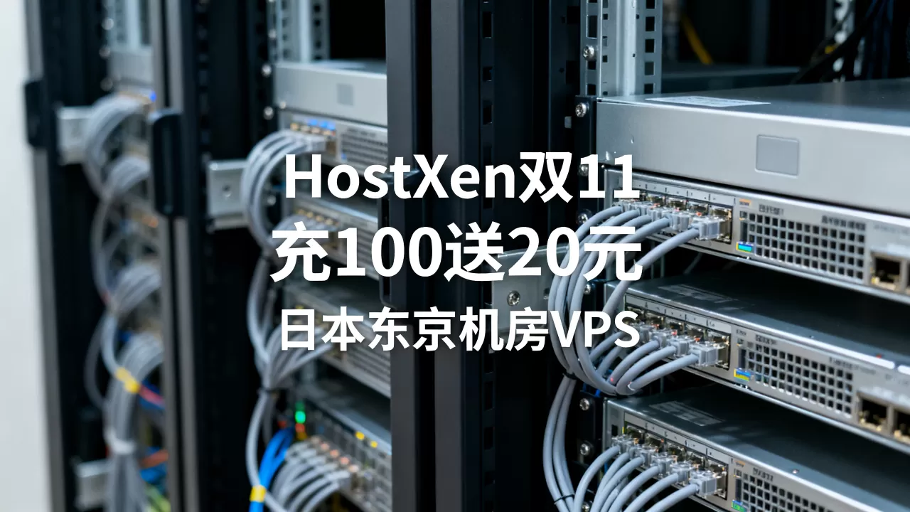 HostXen双11带宽升级充100送20元值得入手吗，日本东京机房VPS推荐