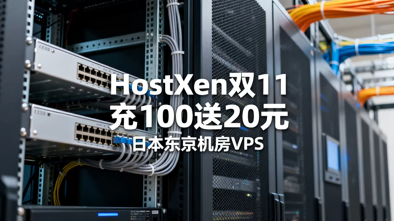 HostXen双11带宽升级充100送20元值得入手吗，日本东京机房VPS推荐