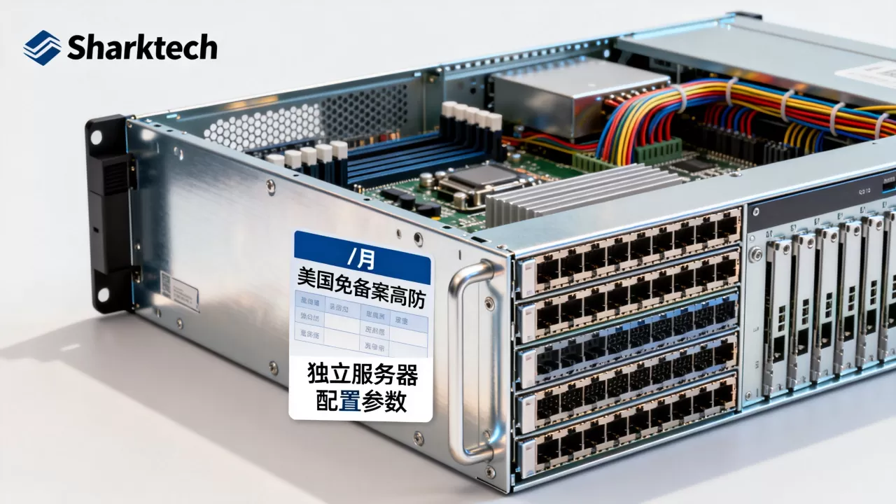 Sharktech独立服务器9/月配置如何？美国免备案高防服务器推荐