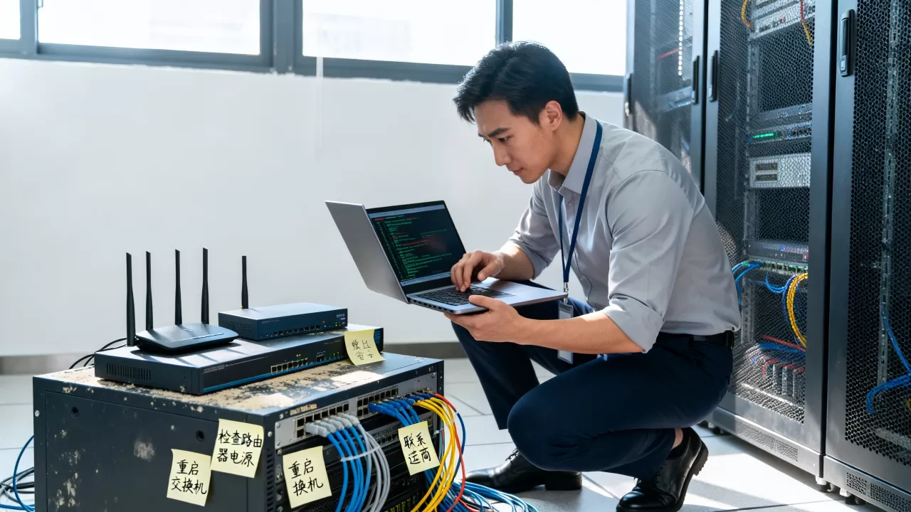 公司网络全瘫痪怎么办？公司网络突然断网怎么快速恢复