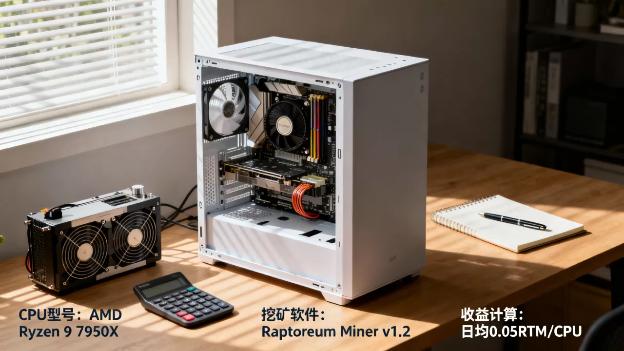 有CPU就能挖RTM吗？Raptoreum挖矿教程及收益详解