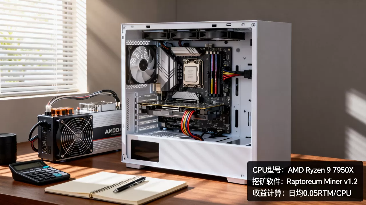有CPU就能挖RTM吗？Raptoreum挖矿教程及收益详解
