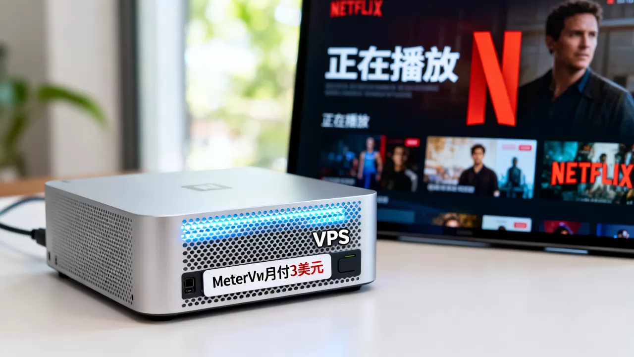 MeterVm月付3美元能解锁Netflix吗？美国圣何塞VPS推荐