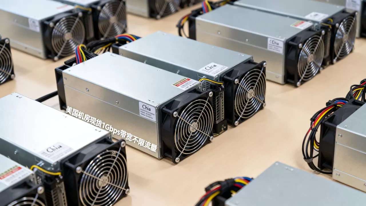 Chia币矿机怎么选？美国机房现货1Gbps带宽不限流量