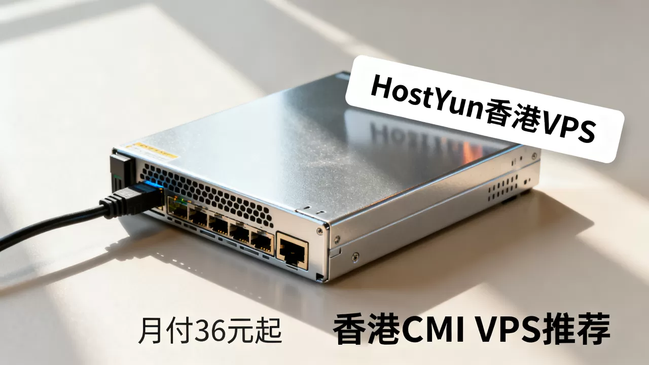 HostYun香港VPS月付36元起值得入手吗，香港CMI VPS推荐
