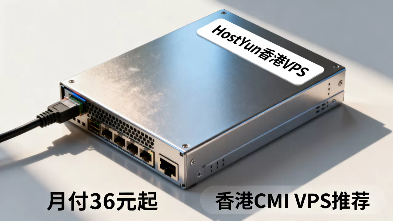 HostYun香港VPS月付36元起值得入手吗，香港CMI VPS推荐