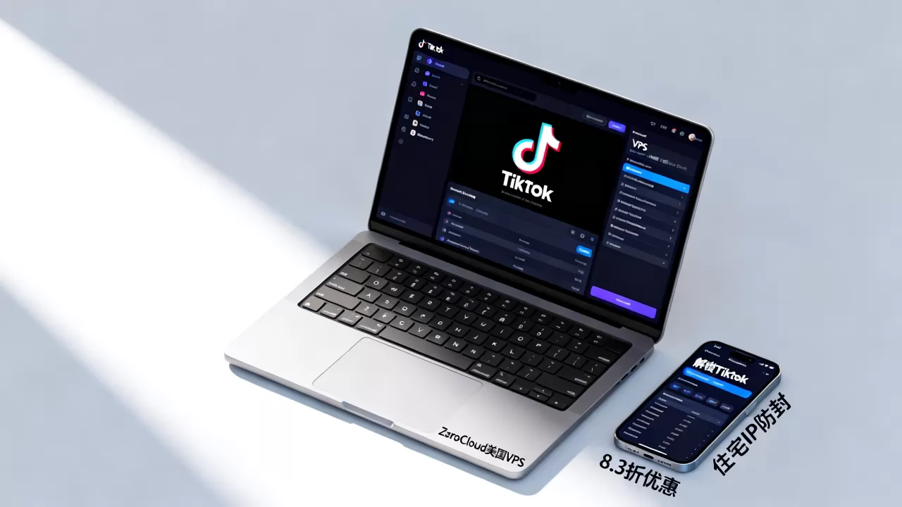 ZoroCloud美国VPS8.3折能解锁Tiktok吗？美国住宅IP防封教程