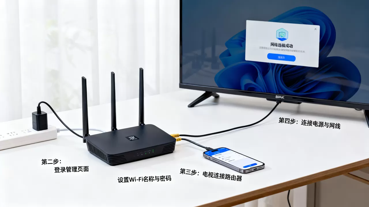 公司网络装无线路由器怎么设置？无线路由器连接电视方法