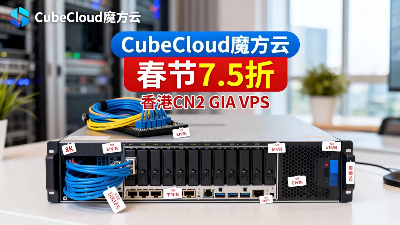 CubeCloud魔方云VPS春节7.5折是真的吗？香港CN2 GIA VPS推荐