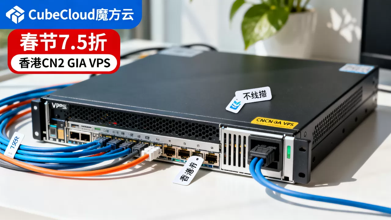CubeCloud魔方云VPS春节7.5折是真的吗？香港CN2 GIA VPS推荐