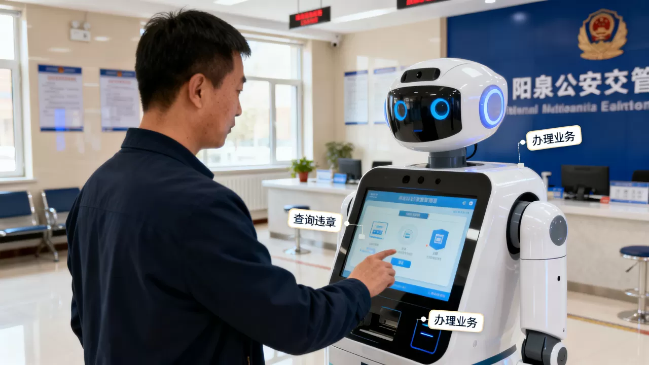阳泉公安交通管理智能服务机器人怎么用？