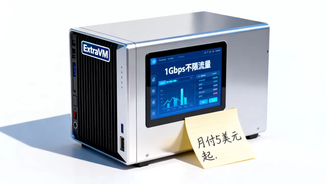 ExtraVM国外VPS月付5美元起好用吗？1Gbps不限流量VPS推荐