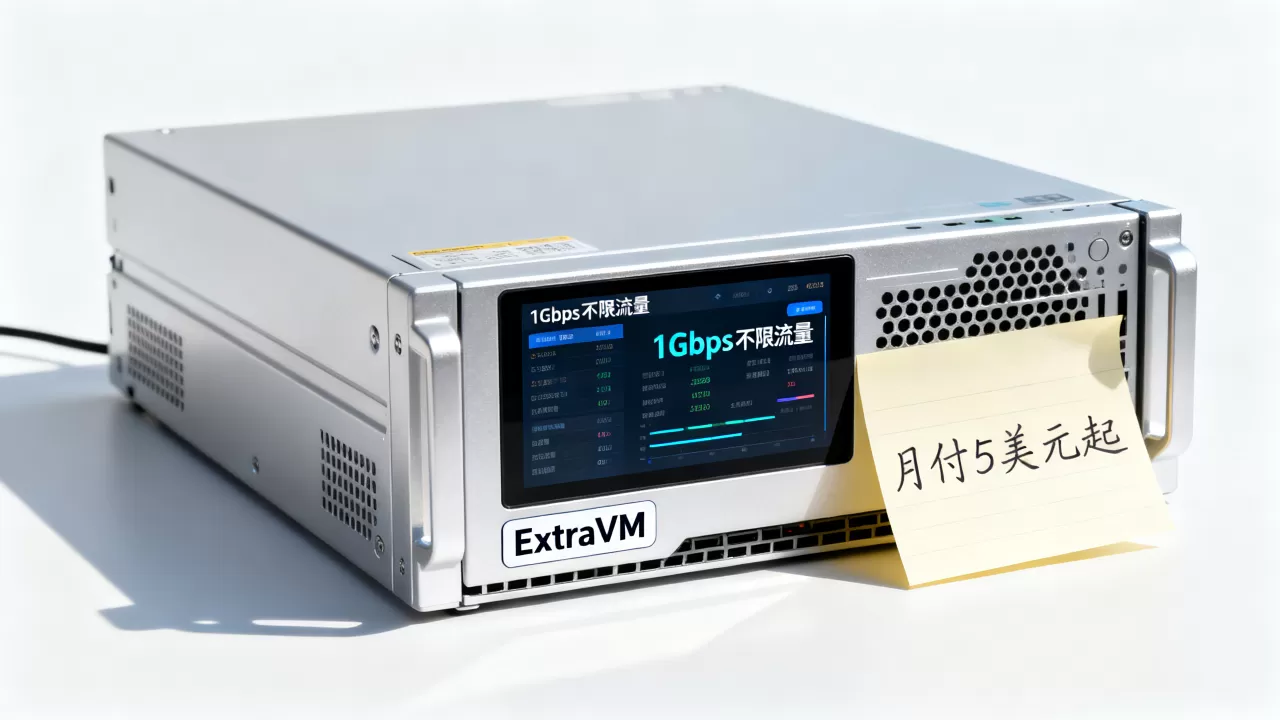 ExtraVM国外VPS月付5美元起好用吗？1Gbps不限流量VPS推荐