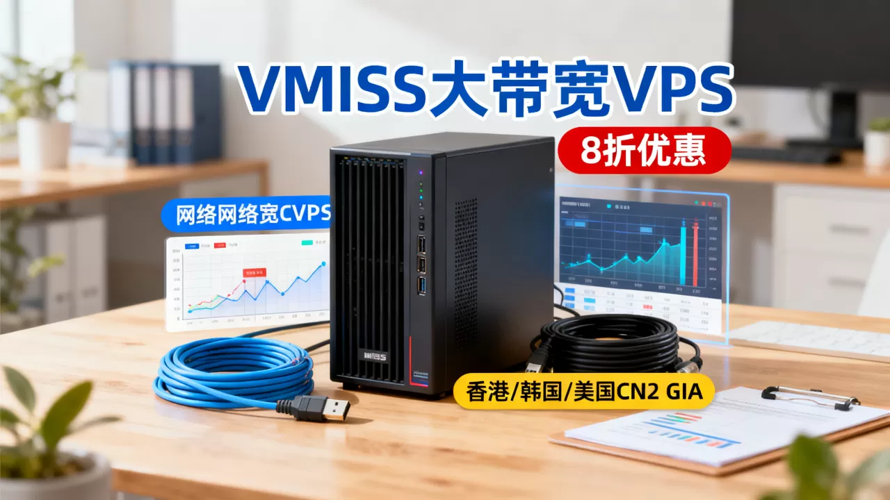 VMISS大带宽VPS恢复8折值得买吗？香港韩国美国CN2 GIA优惠