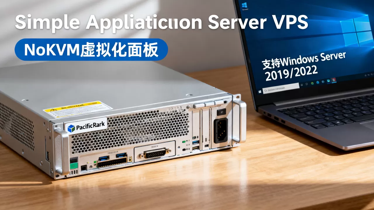 PacificRack新增Simple Application Server VPS好吗？NoKVM虚拟化面板支持哪些Windows系统