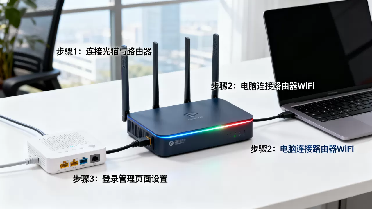 公司网线接路由器怎么设置？公司路由器怎么设置网络连接
