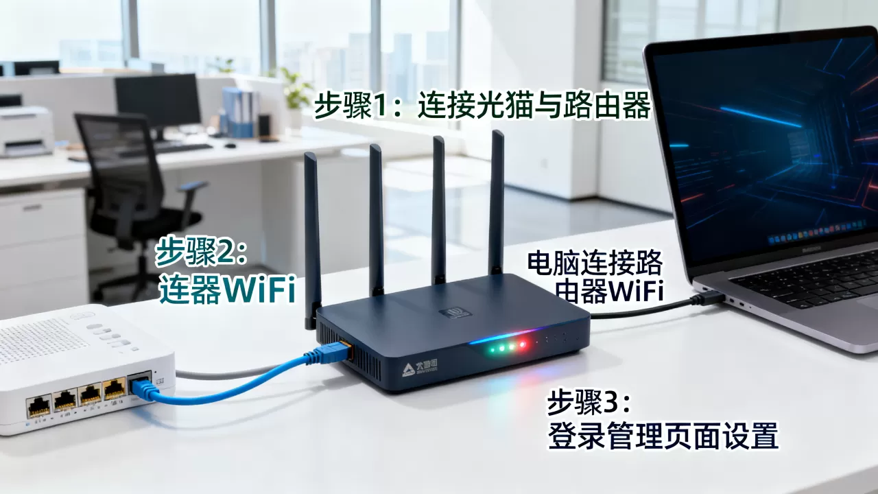 公司网线接路由器怎么设置？公司路由器怎么设置网络连接