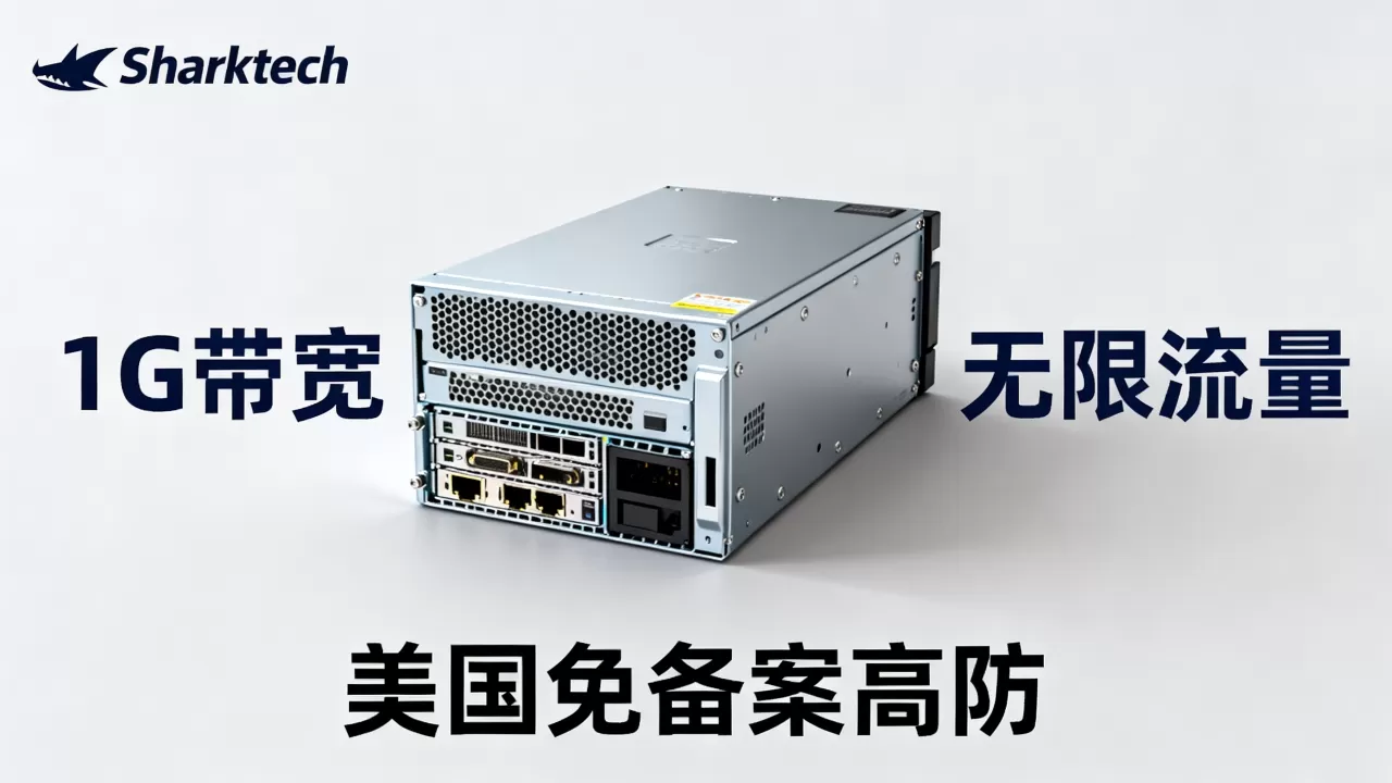 Sharktech服务器1G带宽无限流量好用吗？美国免备案高防服务器推荐