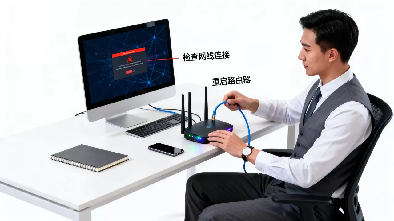 公司电脑连不上网怎么办？网络突然断网快速恢复方法