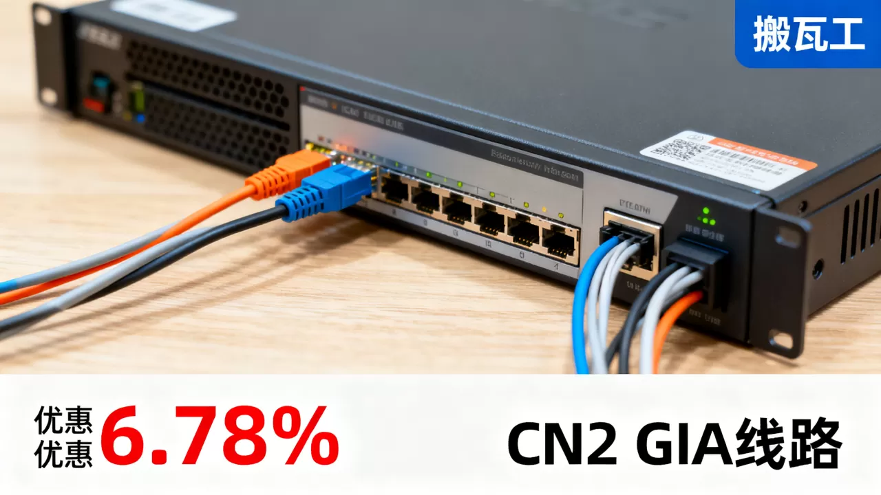 搬瓦工CN2 GIA优惠6.78%是真的吗？搬瓦工CN2 GIA线路测评