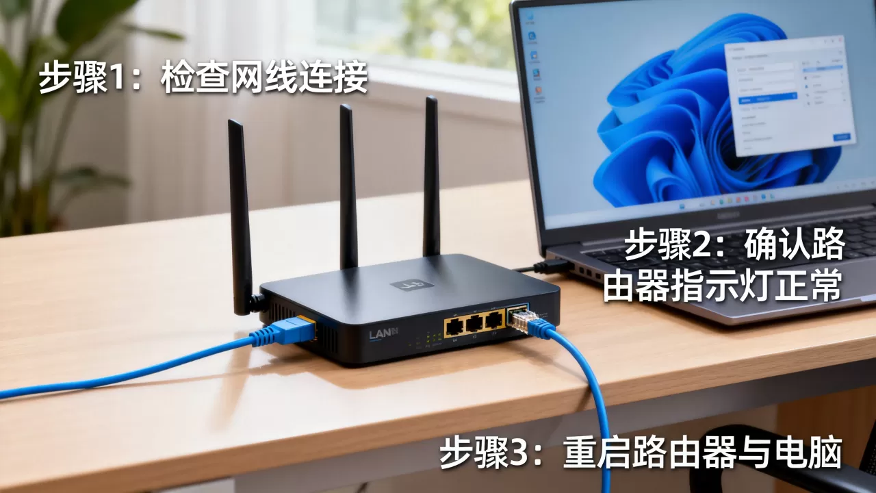 公司网线连路由器怎么设置？路由器连接电脑没网怎么办