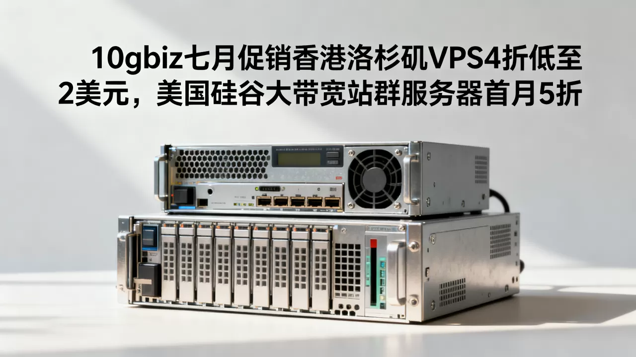 10gbiz七月促销香港洛杉矶VPS4折低至2美元，美国硅谷大带宽站群服务器首月5折多少钱
