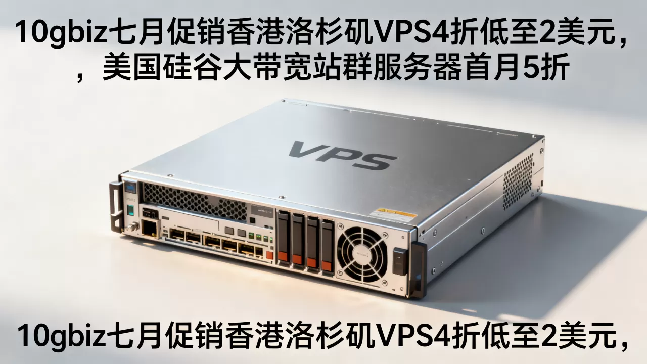 10gbiz七月促销香港洛杉矶VPS4折低至2美元，美国硅谷大带宽站群服务器首月5折多少钱