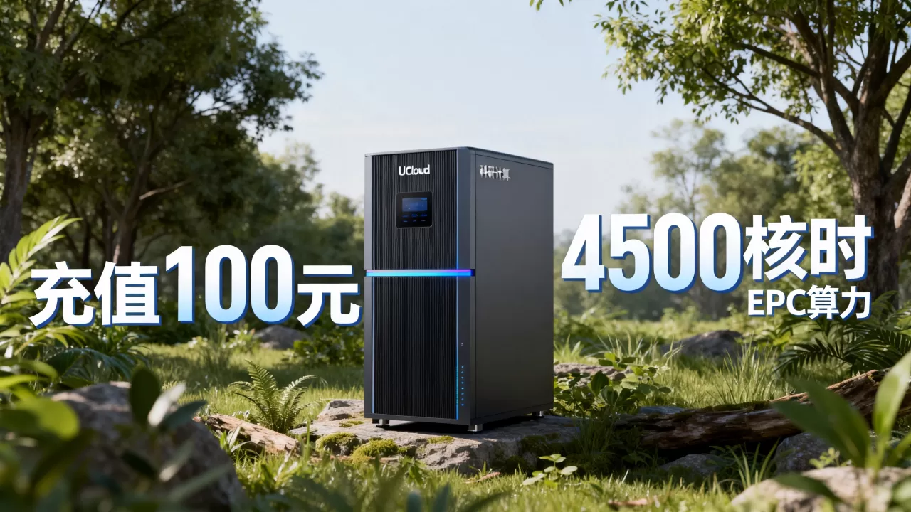 UCloud科研计算扶持计划充值100元得4500核时EPC算力真的划算吗