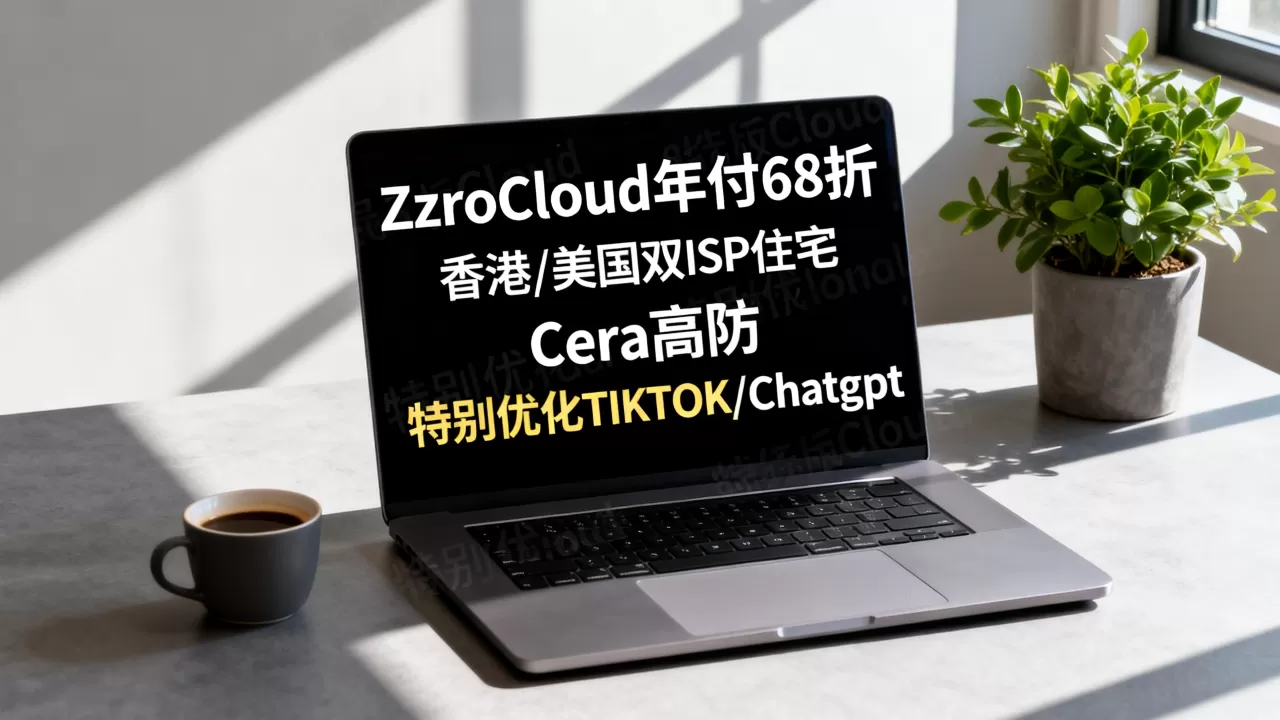 ZoroCloud年付68折,有香港/美国双ISP住宅/Cera高防,特别优化TIKTOK/Chatgpt