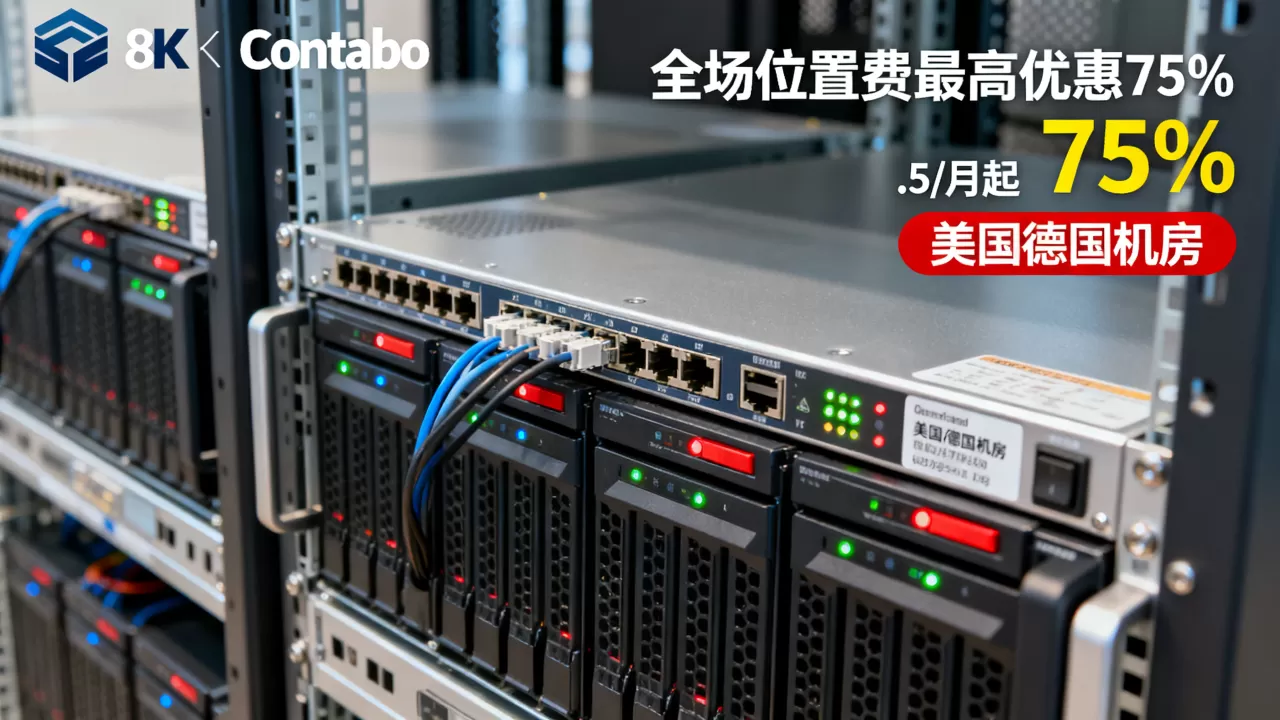 Contabo全场位置费最高优惠75%是真的吗，.5/月起美国德国机房怎么选