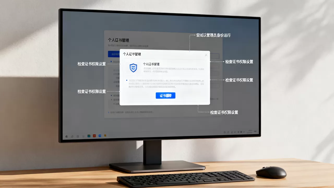 个人证书删不掉怎么办？电脑里个人证书无法删除怎么解决