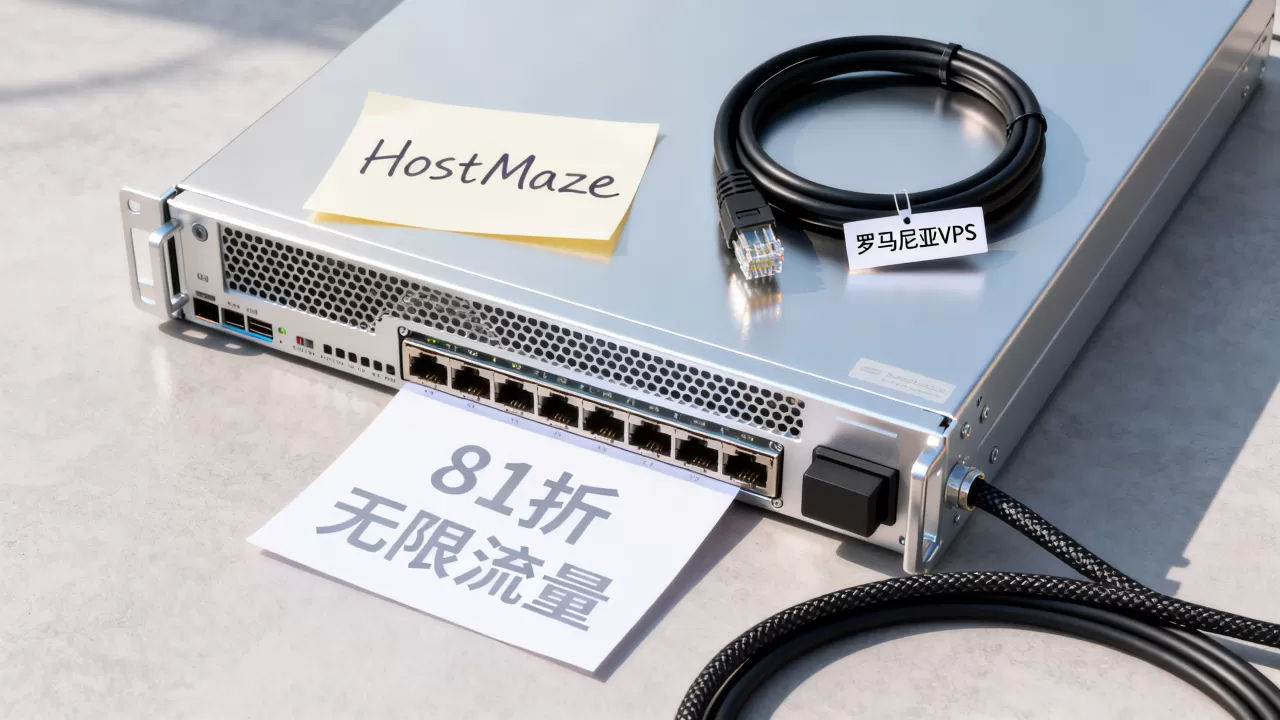 HostMaze罗马尼亚VPS81折真香吗？无限流量VPS推荐