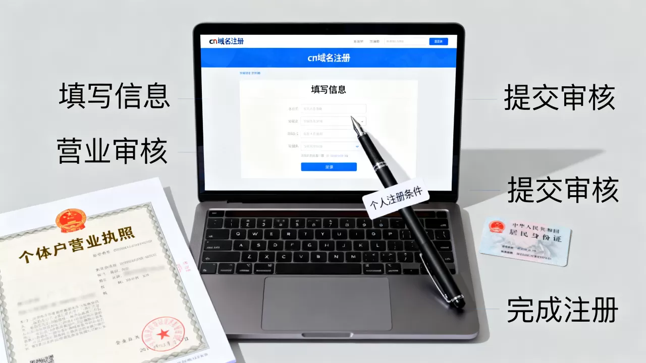 个体户如何注册cn域名?个人注册cn域名需要什么条件 个体户如何注册cn域名?个人注册cn域名需要什么条件