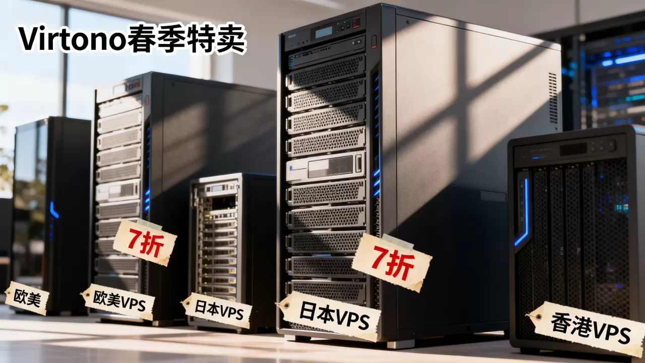 Virtono春季特卖VPS新购7折真的便宜吗？欧美日港VPS哪家性价比高