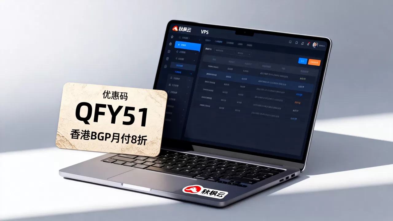 秋枫云五一优惠码怎么用？香港BGP月付8折VPS推荐