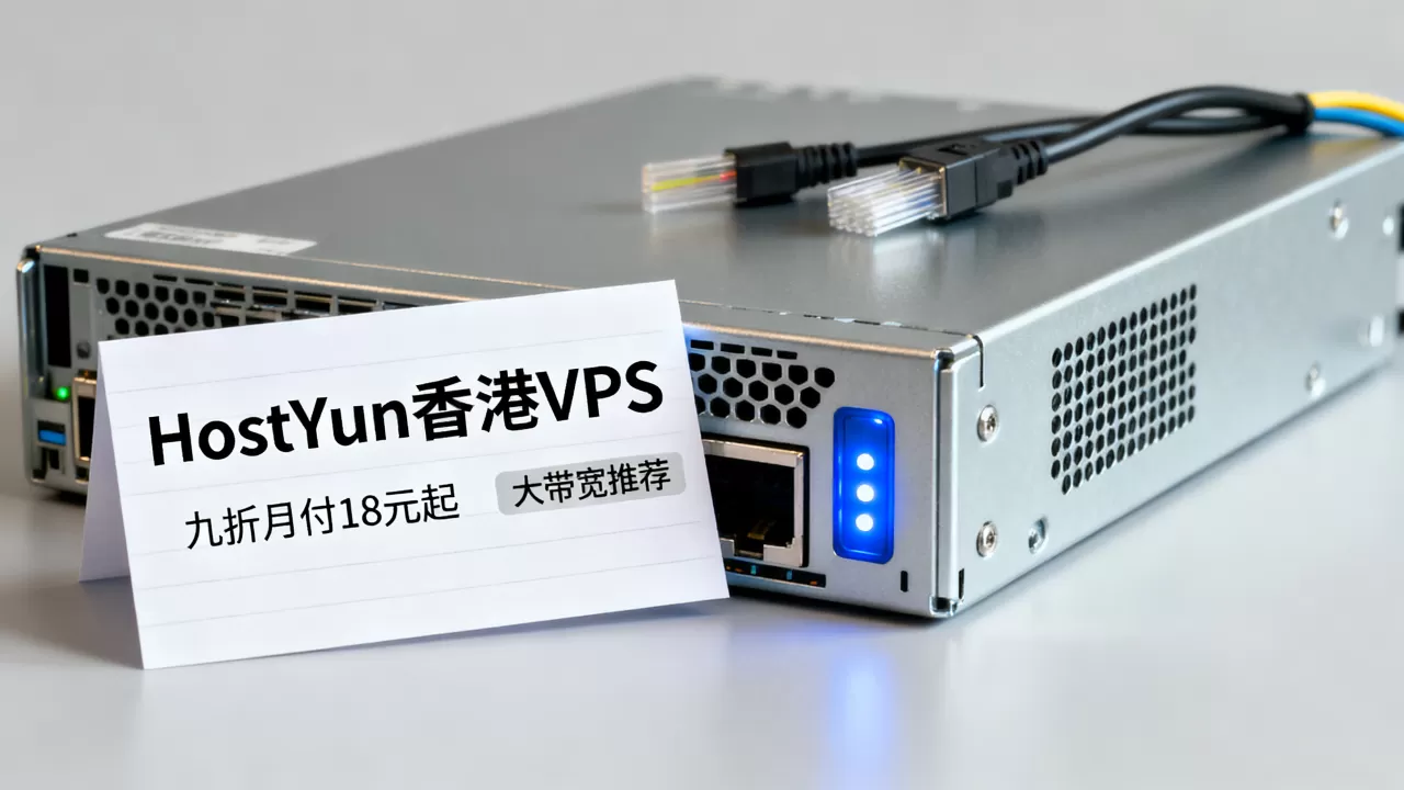 HostYun香港VPS九折月付18元起值得买吗，香港大带宽VPS推荐