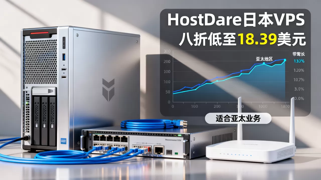 HostDare日本VPS八折低至18.39美元适合亚太业务吗