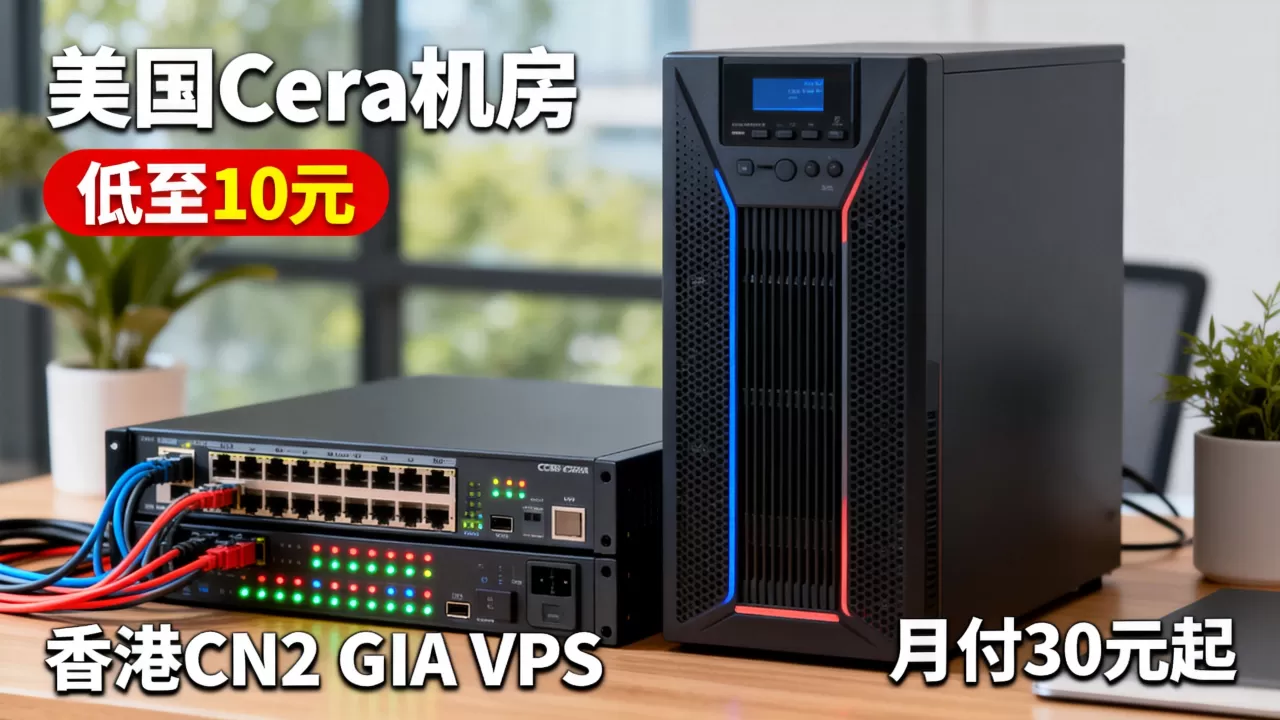 酷锐云两周年美国Cera机房低至10元，香港CN2 GIA VPS月付30元起值得买吗