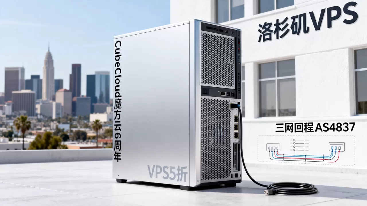 CubeCloud魔方云6周年VPS5折是真的吗？洛杉矶VPS三网回程AS4837优惠