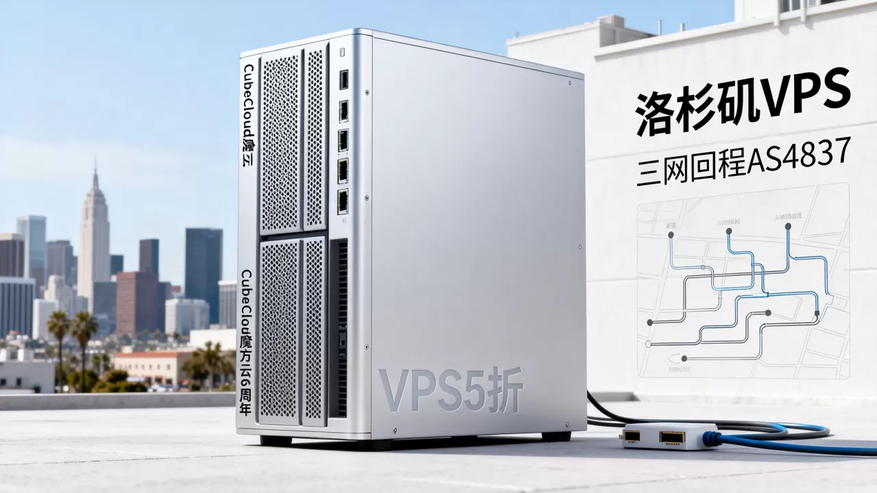 CubeCloud魔方云6周年VPS5折是真的吗？洛杉矶VPS三网回程AS4837优惠
