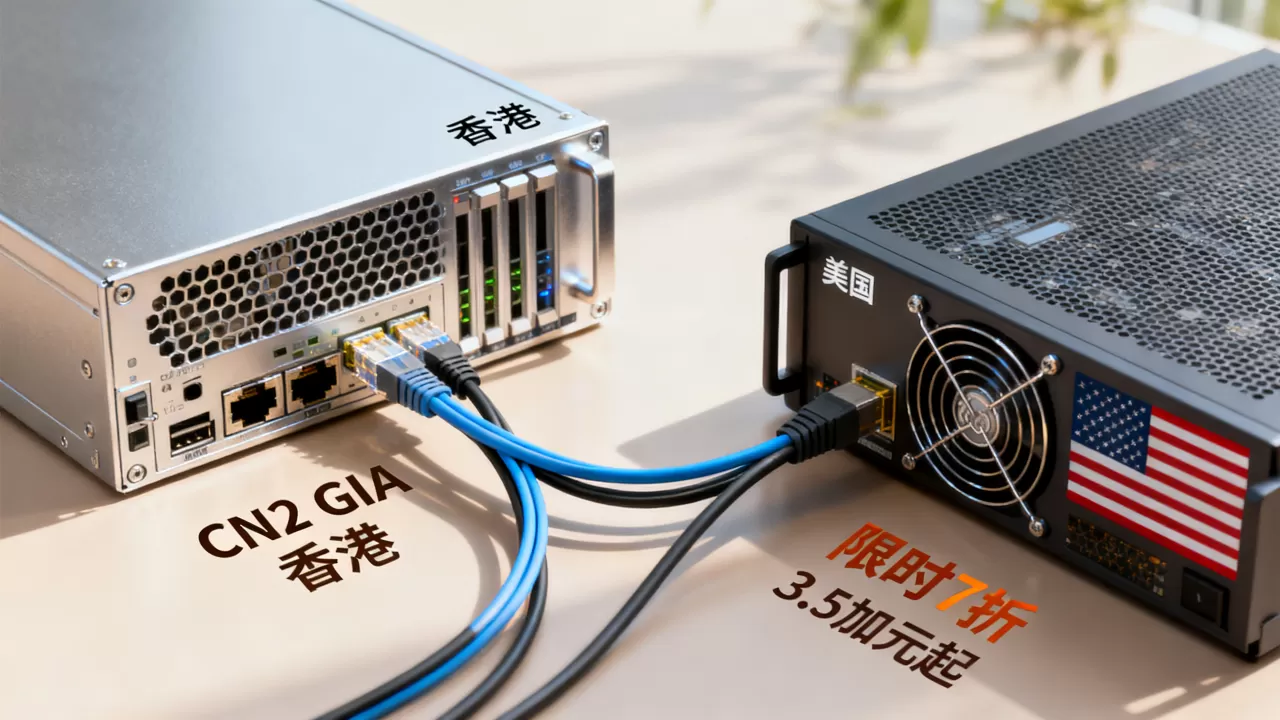 VMISS限时7折3.5加元起值得买吗？香港美国服务器CN2 GIA对比