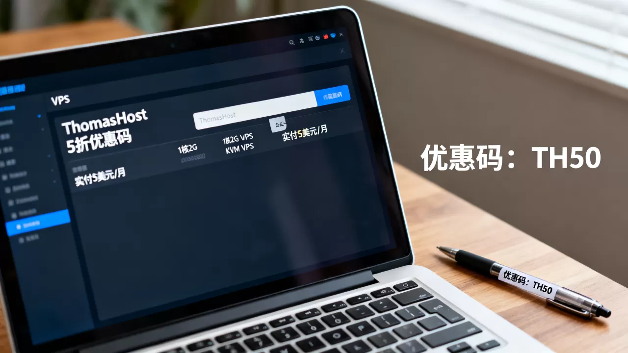 ThomasHost5折优惠码怎么用？1核2G内存KVM VPS套餐实付5美元/月